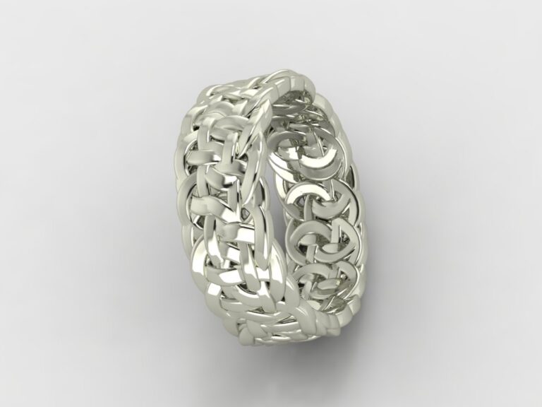 Custom Designed Man's White Gold Ring