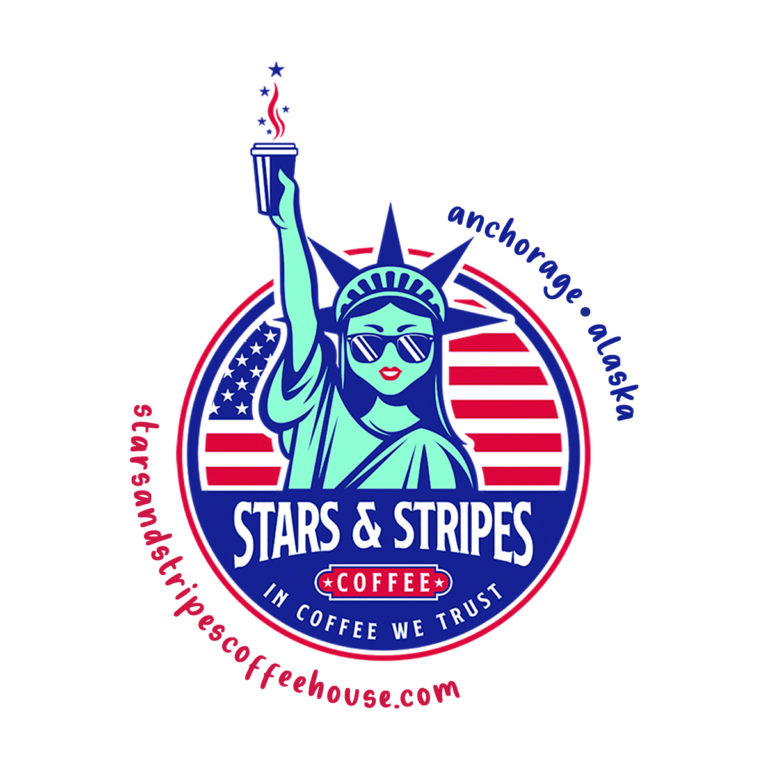 Stars and Stripes Coffee Logo CYMK JPG Anchorage AK 768x768